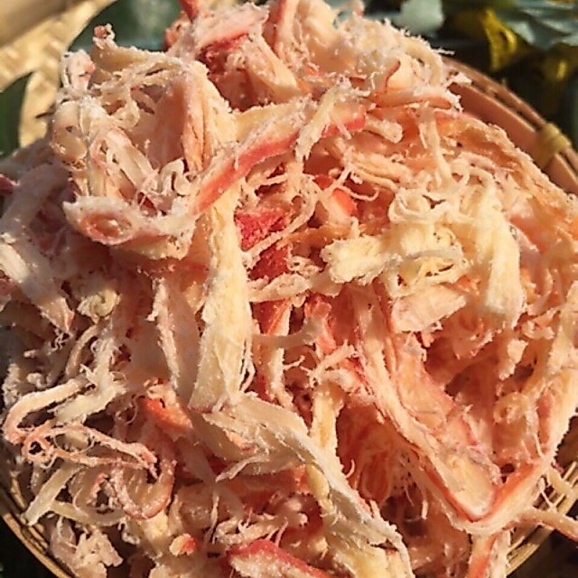 Mực tẩm xé sợi hấp cốt dừa gói 200gr