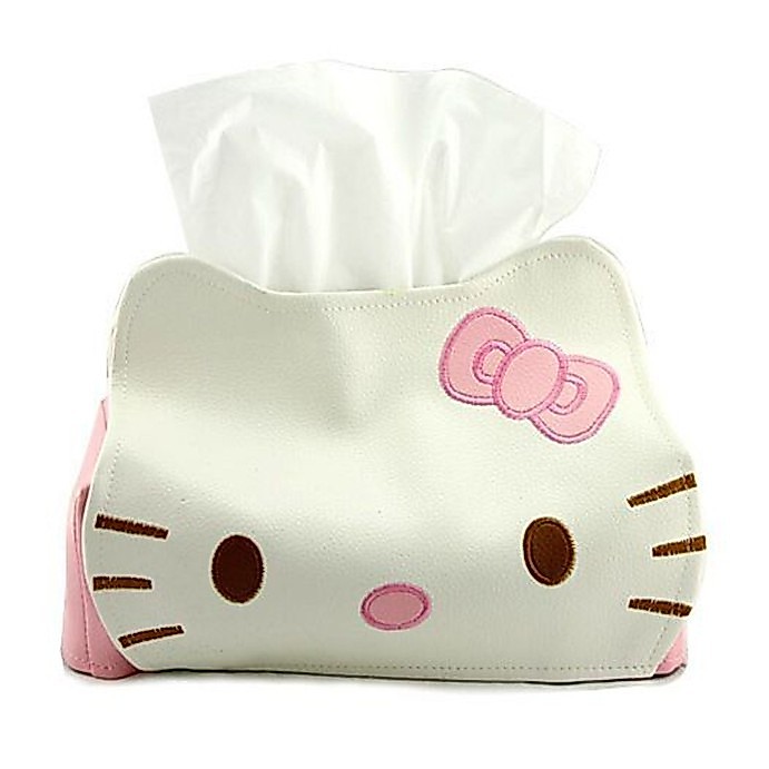 Túi Đựng Khăn Giấy Làm Từ Da Hình Hello Kitty