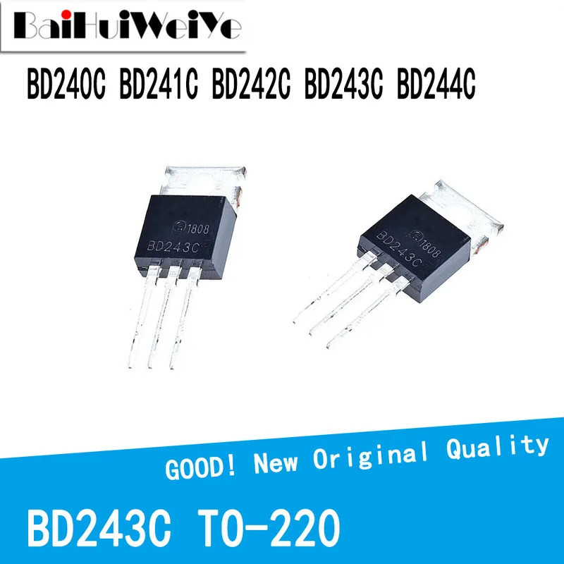 5 CÁI BD240C BD241C BD242C BD243C BD244C Transistor pha lê điện TO-220