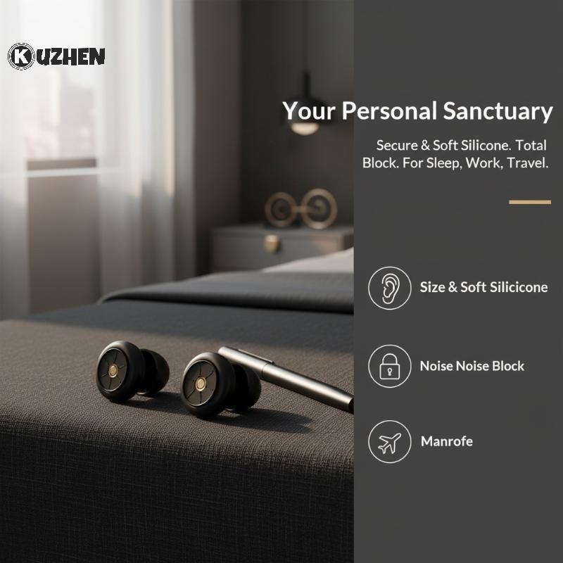 KUZHEN Cắm Tai Ngủ 50dB Khử Tiếng Ồn Cách Âm Mạnh Silicon Mềm Thoải Mái Phù Hợp Với HOT