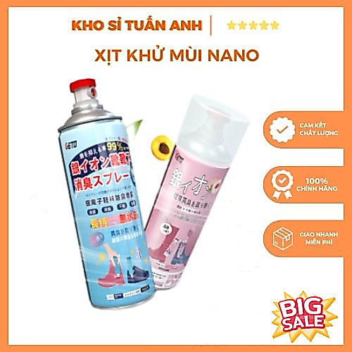 Chai Xịt Khử Mùi Giày NaNo Bạc, giải pháp hiệu quả cho mùi hôi chân, giữ giày và dép luôn thoáng mát