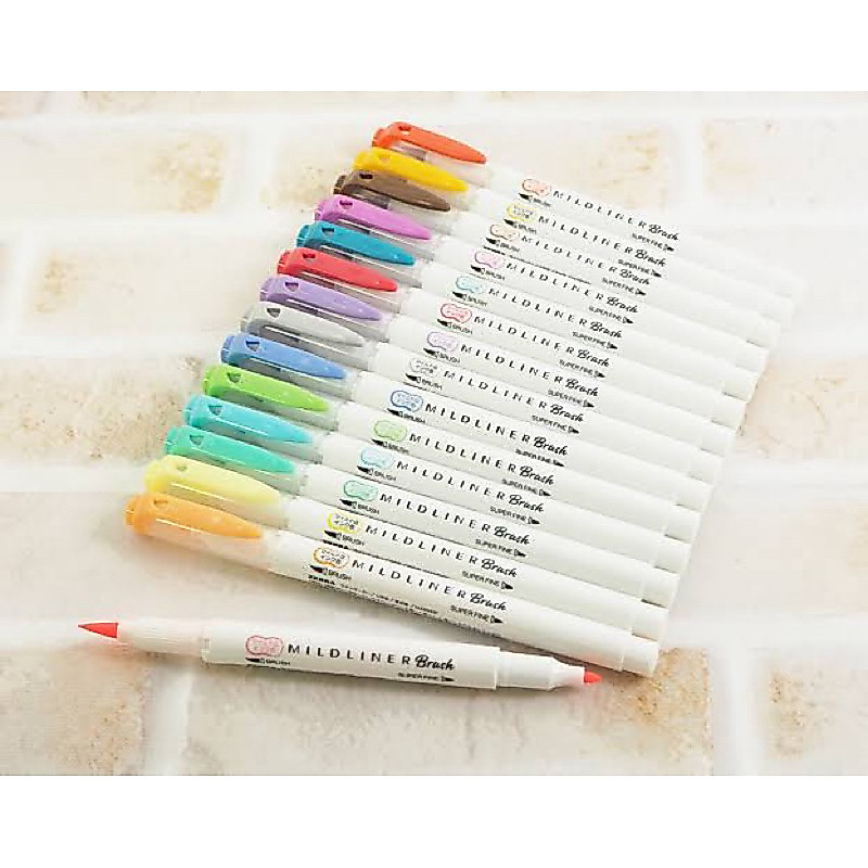 Bút 2 đầu MILDLINER BRUSH chính hãng Zebra Nhật Bản