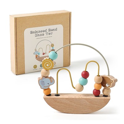 Trẻ Em Montessori Giáo Dục Sớm Đồ Chơi Học Tập Bằng Gỗ Cho Bé Xung Quanh Hạt Dây Mê Cung Đồ Chơi Hình Màu Sắc Nhận Thức Cảm Giác Đồ Chơi