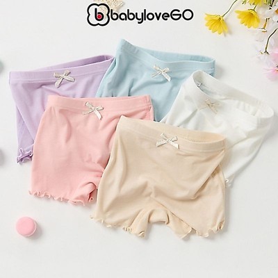 Quần chip đùi cotton cho bé gái BabyloveGO, quần đùi bảo hộ chất cotton mềm mịn thoáng mát kháng khuẩn BH7002