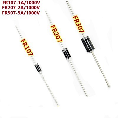 Túi 10 Con - FR107, FR207, FR307 - Diode Xung 1A 1000V Chân Cắm - Phục Hồi Nhanh