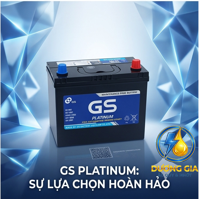 Ắc quy ô tô GS 46B24L 12V 45Ah - Bình khô miễn bảo dưỡng cho xe Vios, Swift, Innova, Sunny