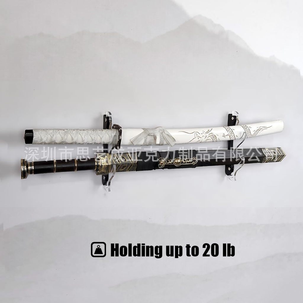~ ~ 1 Cặp Gói / bộ Treo Tường Võ Thuật Thanh Kiếm Treo Tường Samurai Thanh Kiếm Đồ Chơi Ánh Sáng Tha