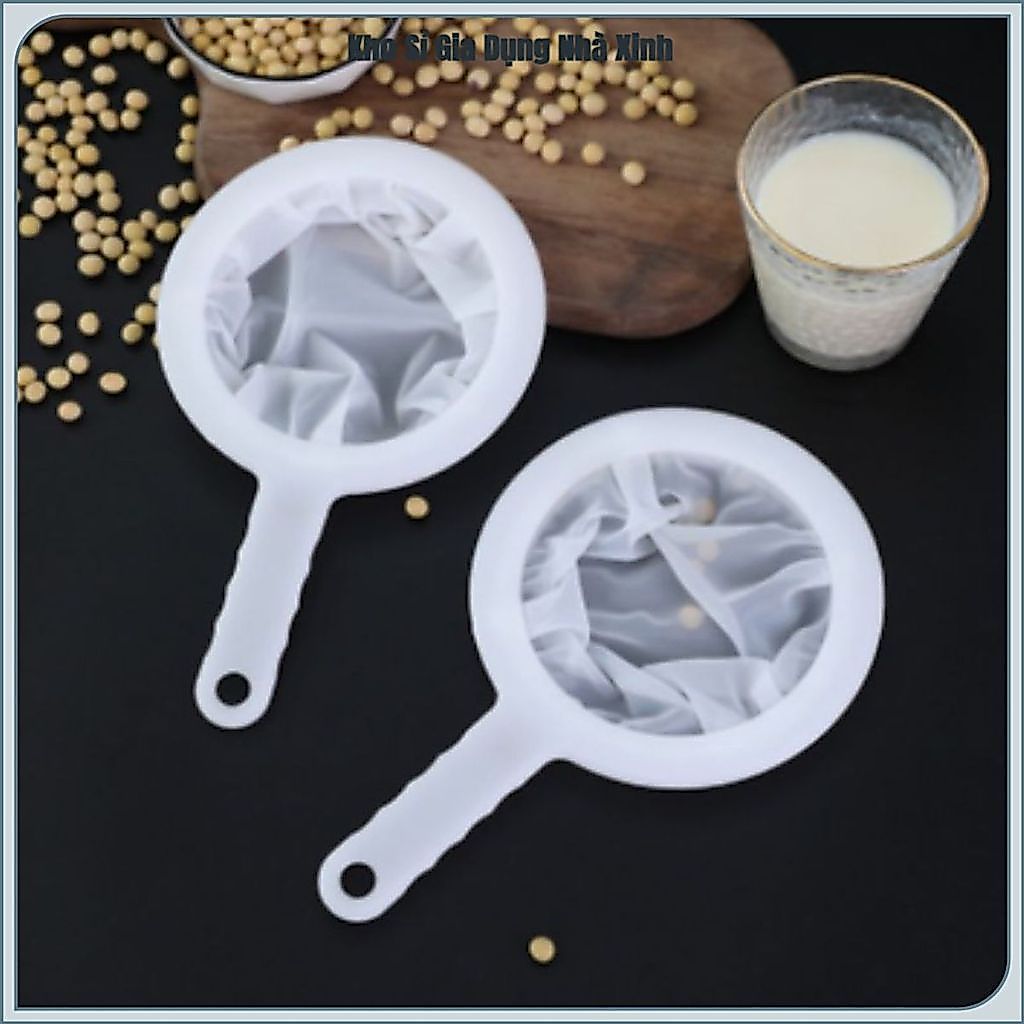 (COMBO 2) (RAY LỌC MÀU TRẮNG) RAY LỌC SIÊU MỊN CÓ TAY CẦM, Dụng Cụ Lọc Thực Phẩm, Lọc Nước Cốt, Lọc 