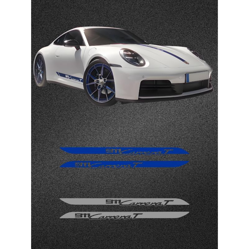 Suitable for PORSCHE decals, 911 Carrera T car door side stickers, Carrera side stripe decorative st