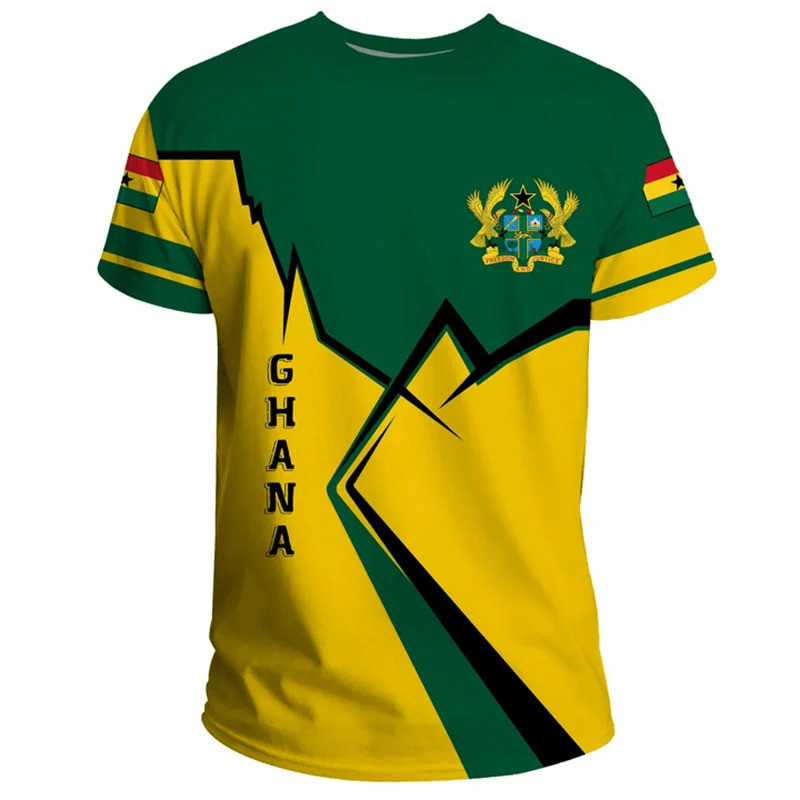 3D Ghana Nationa Ngày Độc Lập In Hình Áo Cộng Hòa Ghana Quốc Huy Cờ Đồ Họa Áo nam Quần Áo Cao Cấp
