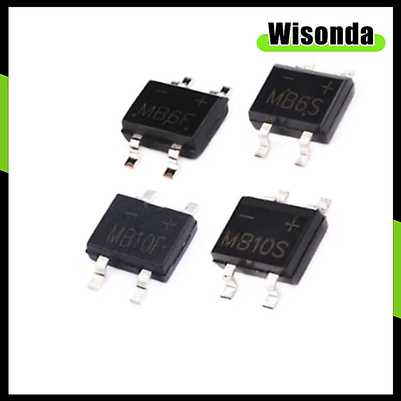 10 CÁI MB6S MB8S MB10S MB6F MB8F MB10F SOP-4 Bộ chỉnh lưu cầu Diode SMD SOP4