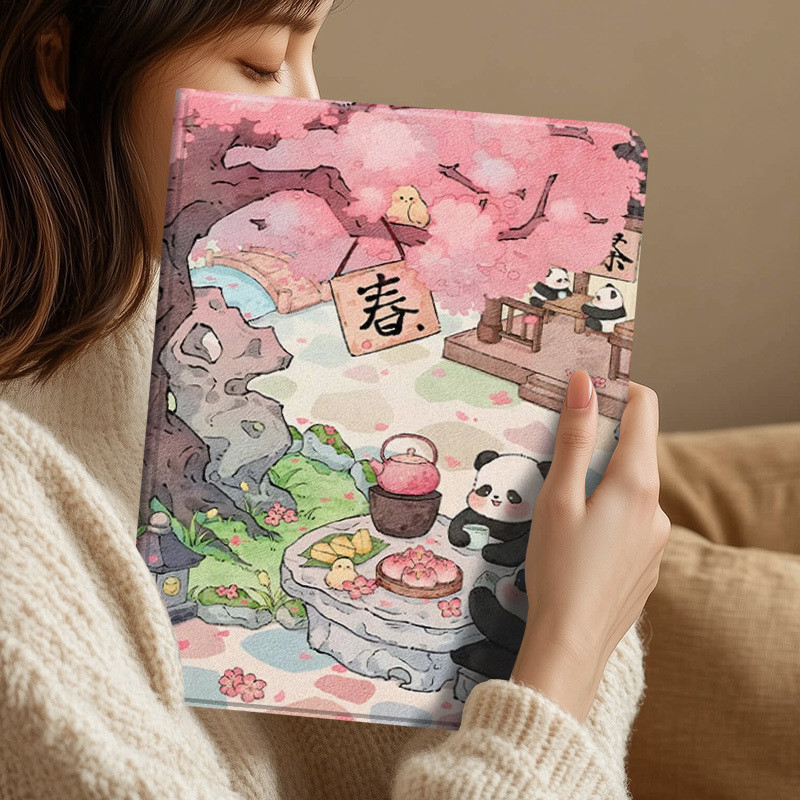 Thích hợp cho Xiaomi Tablet 567 Vỏ bảo vệ OPPO Anime Panda trọn gói