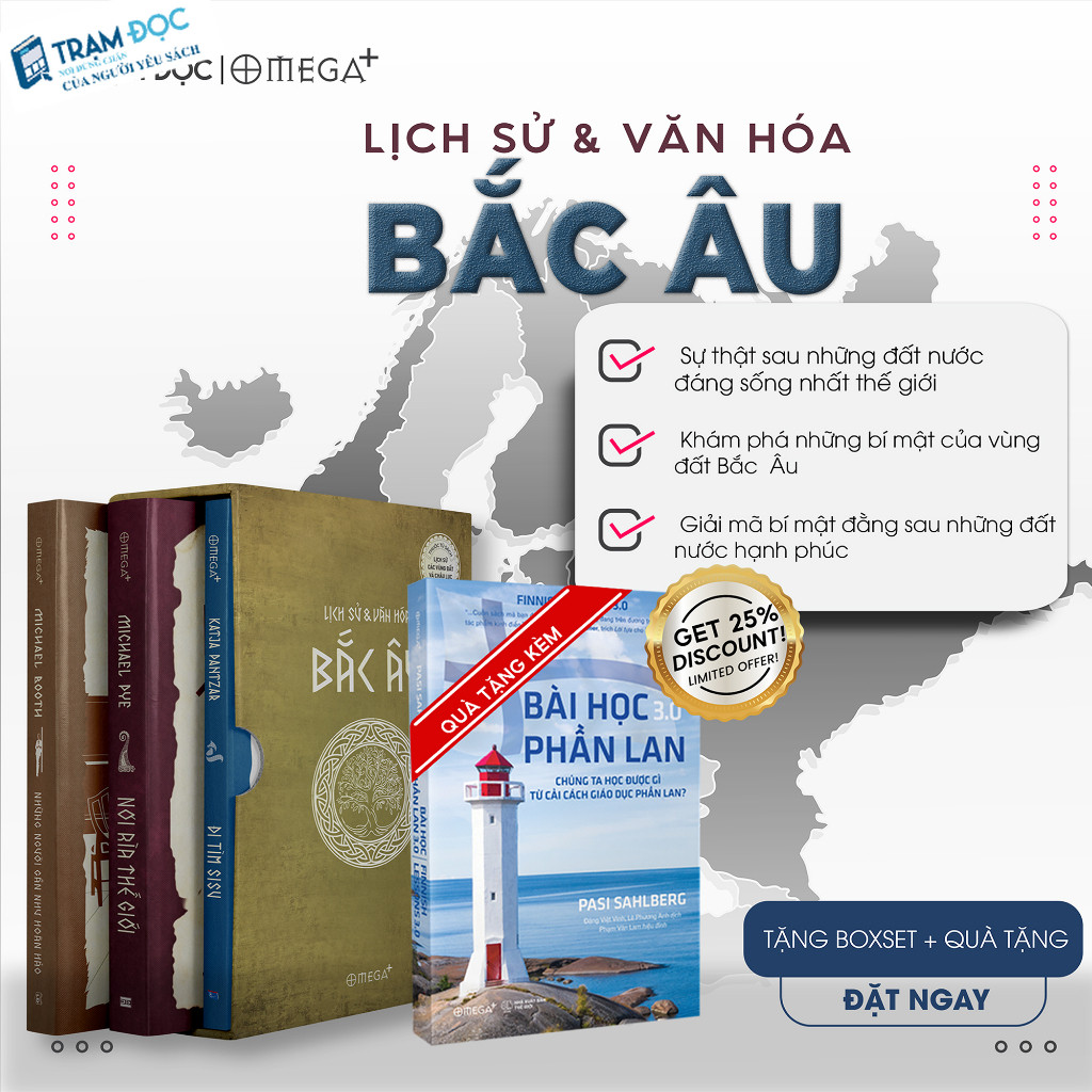 Bộ 3 Cuốn Sách Về Bắc Âu ( Tặng kèm Boxse )