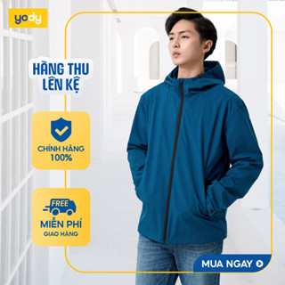   Áo khoác gió nam Yody mũ liền lót lông cản gió cản nước giữ ấm AKM7007