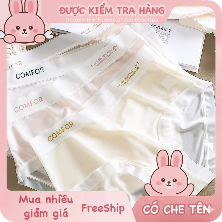 Set 10 quần lót nữ su lụa tàng hình, quần chip nữ không lộ viền, combo quần chip nữ su lụa kháng khu