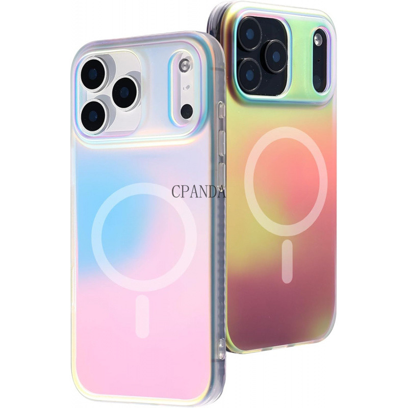 Từ tính cho iPhone 17 Pro Max Ốp lưng Iridescent Holographic, Ốp điện thoại bảo vệ mỏng mờ mờ cho iP