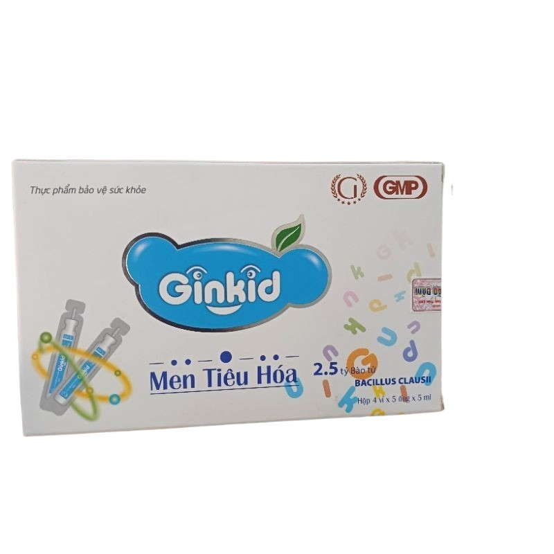 Men Tiêu Hoá Ginkid GINIC bổ sung vi khuẩn có ích ở đường ruột (4 vỉ x 5 ống x 5ml)