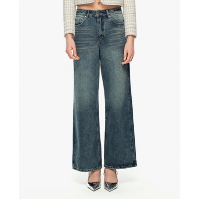 GIGI - Quần jeans nữ ống rộng wash bạc_G3103J251509-56