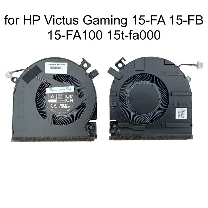 Quạt Làm Mát CPU Cho HP Victus 15 FA FB 15T-FA 15-FA100 15t-fa000 FB000 Máy Tính Xách Tay Chơi Game 