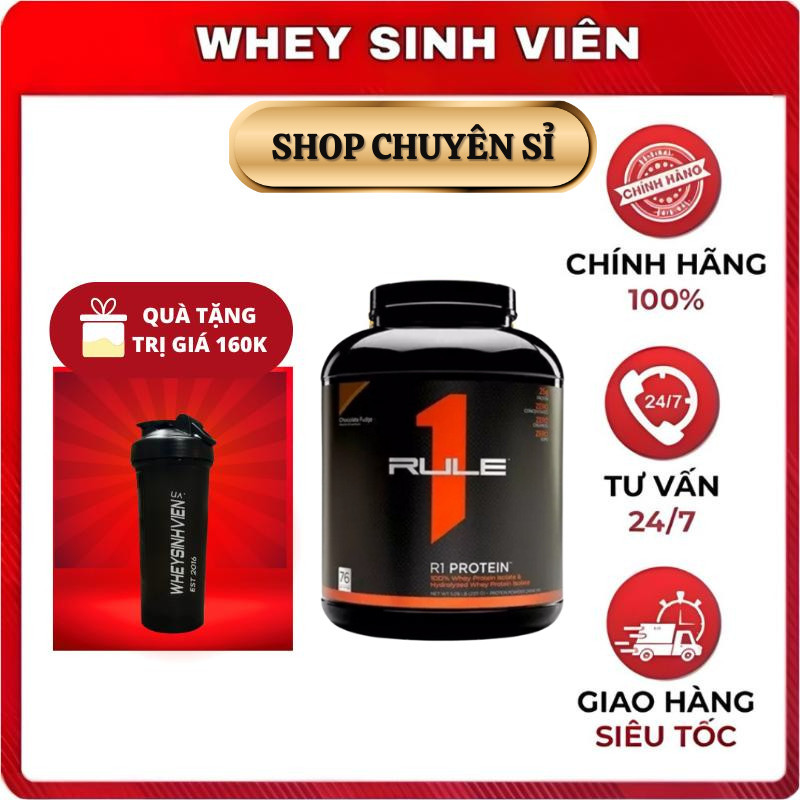 [Chính hãng] Whey Protein Rule 1 R1 Protein (2,3 kg) chính hãng tại Whey Sinh Viên Hải Phòng