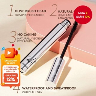Mascara uốn dài mỏng tự nhiên, chống thấm nước khô nhanh, chống nhòe, hình dạng lâu trôi, thiết kế ống bạc nhỏ