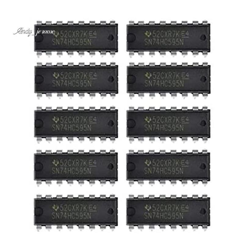 10 CHIẾC IC 74HC595 74HC595N SN74HC595N DIP-16 Logic-Shift Đăng ký