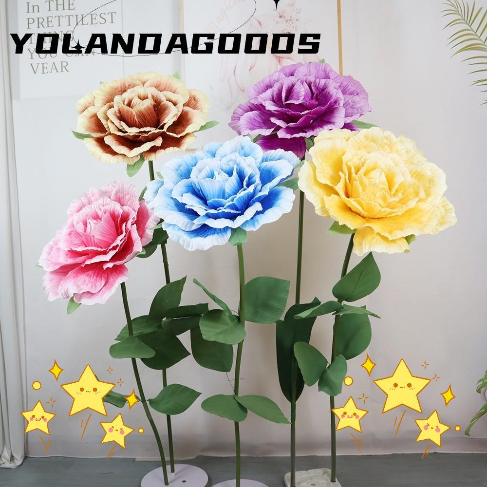 YOLA PE Foam Hoa hồng nhân tạo, Đạo cụ chụp ảnh khổng lồ cỡ lớn 50cm, Nhánh hoa hồng PE Foam Window 