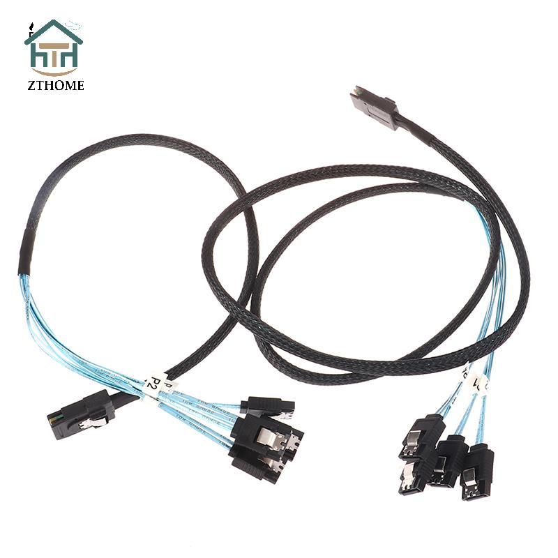 [ZTHOME] Cáp SAS SATA Mini-SAS SFF-8087 Đến 4 Cáp SATA Mini SAS 4i SFF8087 36P Đến 4 Cáp SATA 7P 12G