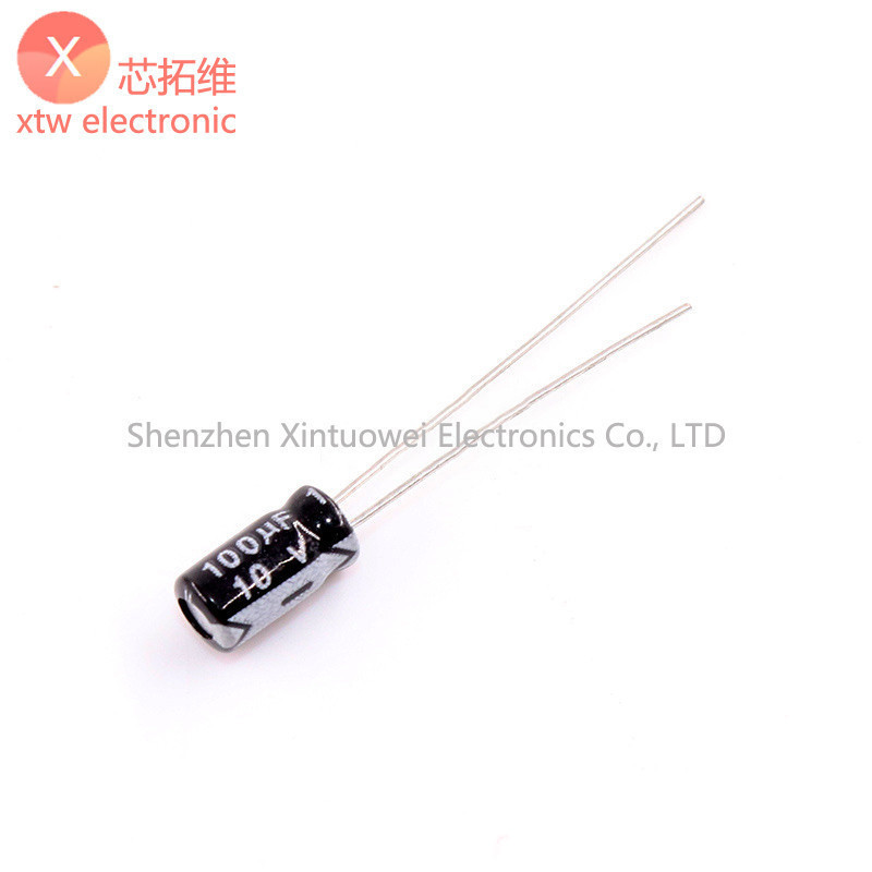 (50 Cái) Tụ Điện Nhôm 10V100UF 4x7mm DIP-2 Tụ Điện Phân 100UF 10V