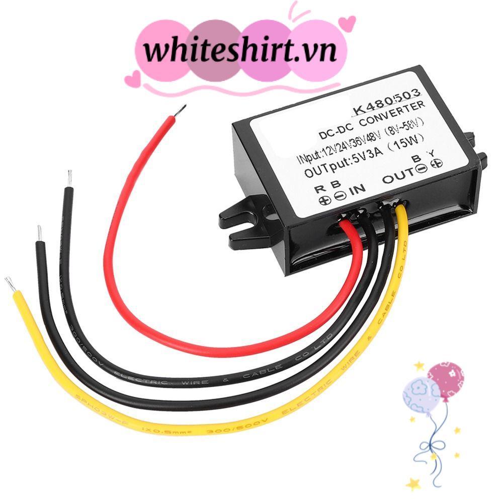 Bộ chuyển đổi DC-DC TRẮNG, Bộ cấp nguồn DC-DC 15W 12V / 24V / 36V / 48V sang 5V, Ứng dụng cấp nguồn 