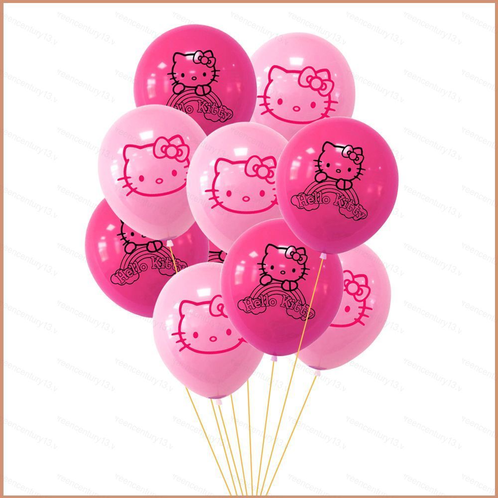 Bộ bong bóng cao su G13 Hello Kitty trang trí tiệc sinh nhật bé gái G13