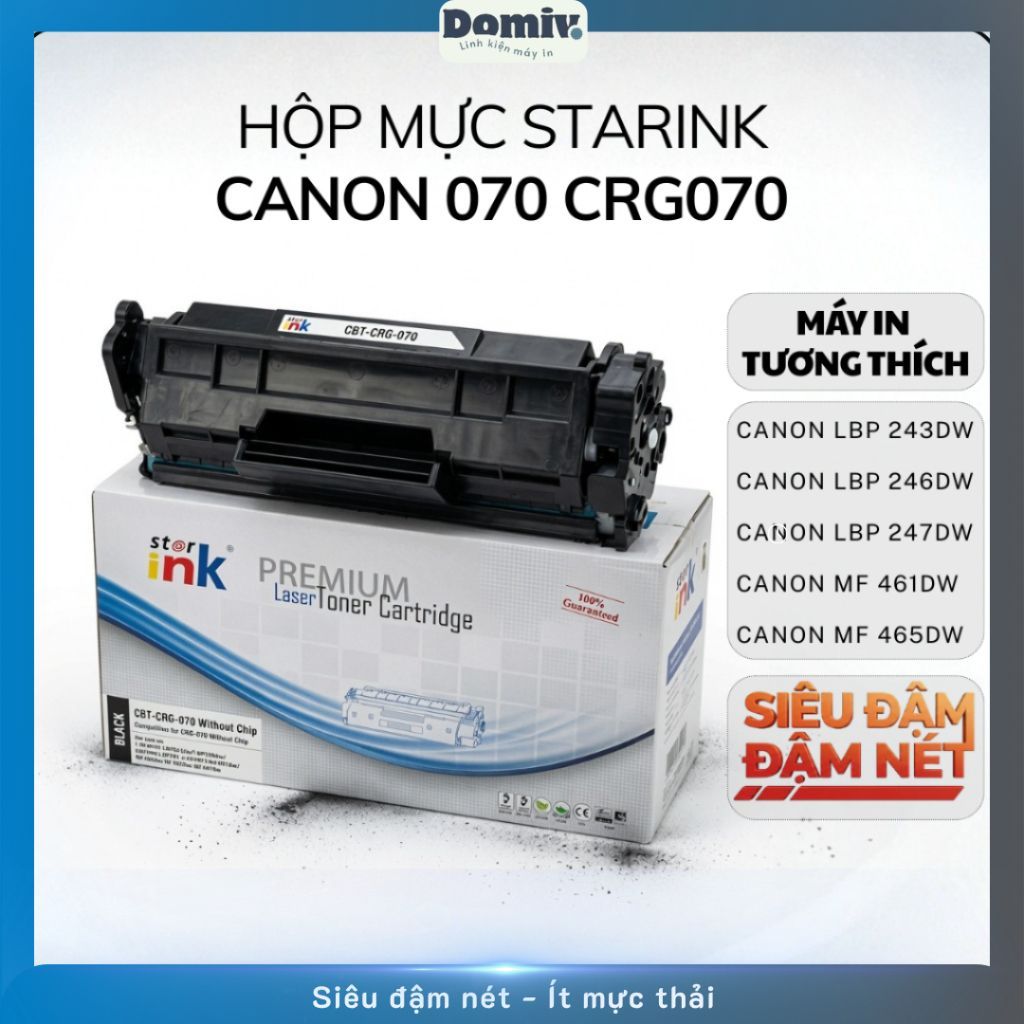 Hộp Mực Máy In Laser Starink Canon 070 CRG070 Cho Canon LBP243DW LBP246DW LBP247DW MF465DW In Đậm Né