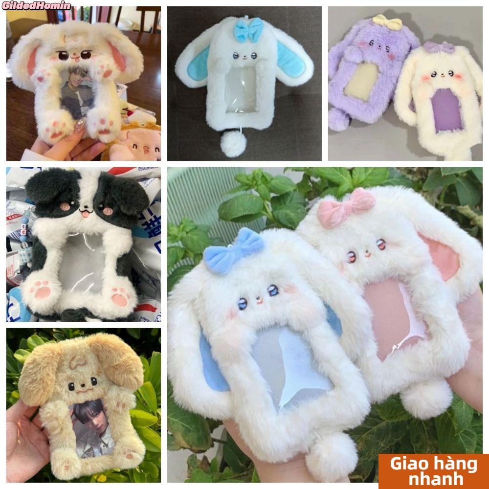 Hộp đựng thẻ ảnh GILDEDHOMIN, Thẻ ảnh đa chức năng cho thỏ / chó / mèo, Thỏ tai lớn dễ thương / Thẻ 