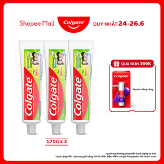 Bộ 3 Kem đánh răng Colgate Vitamin C thơm mát 170g/ tuýp