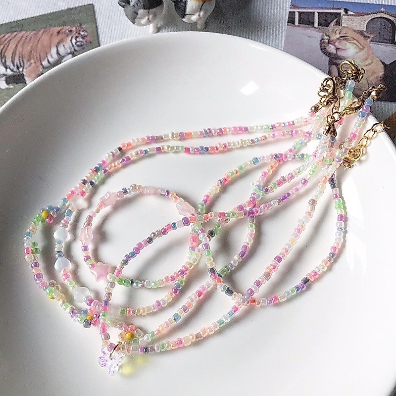 Dây chuyền hạt cườm pastel