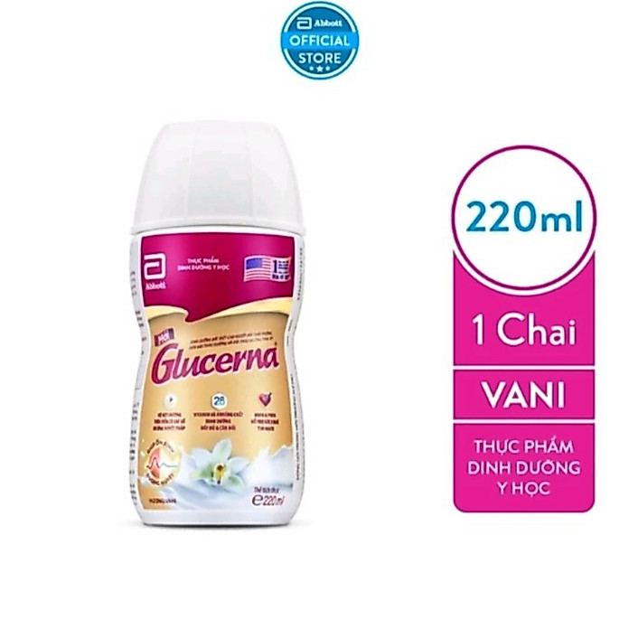 [Date MỚI] Thùng 30 Chai GLUCERNA NƯỚC 220ml Thực Phẩm Dinh Dưỡng Y Học