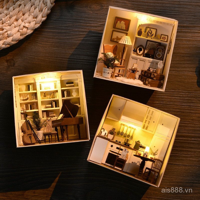 EIHO [Cash commodity and quick delivery]Smart House DIY Paper House《Paper-tip life》PR A series of he