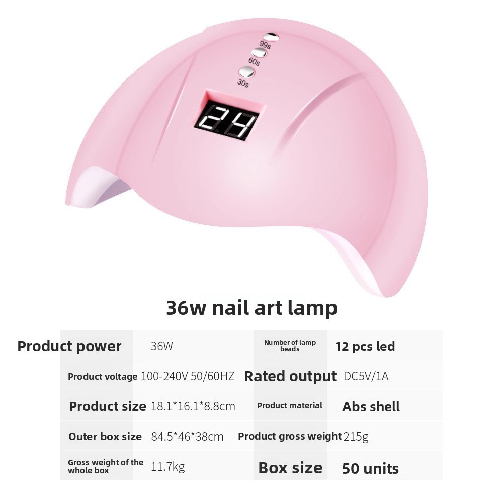 Làm Móng Tay 36W Cảm Biến Thông Minh Làm Móng Tay Đèn LED Máy Trị Liệu Quang USB Đèn Sơn Móng Tay Ke