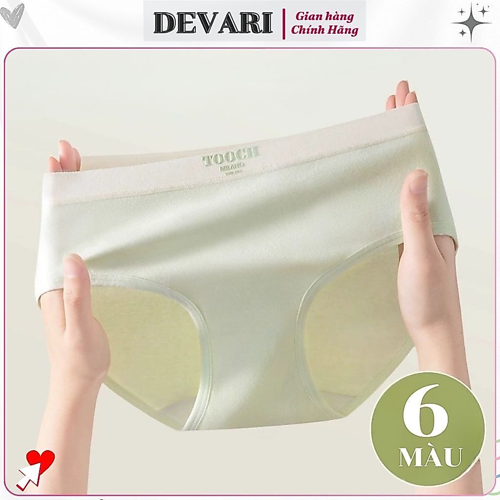 Quần lót nữ cotton thấm hút tốt co giãn linh hoạt Quần chip nữ cạp vừa tôn dáng gợi cảm DEVARI L4111