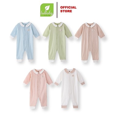LULLABY - NH434N - Sleepsuit cài giữa Single Jacquard