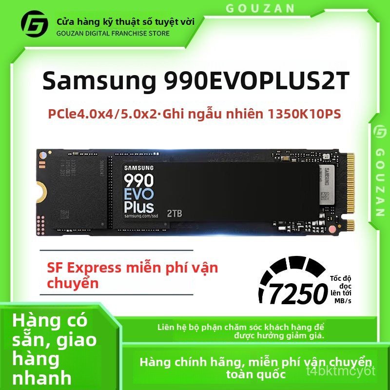 Ổ cứng SSD Samsung 990 EVO Plus 2TB M.2 NVMe tốc độ cực cao nâng cấp PC laptop bền bỉ chính hãng