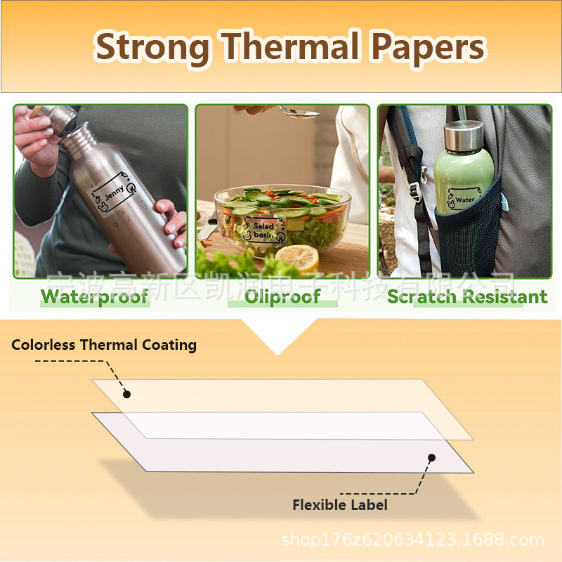 Popular~Thermal label paper is suitable for Phomemo M110Self-adhesive round transparent thermal prin