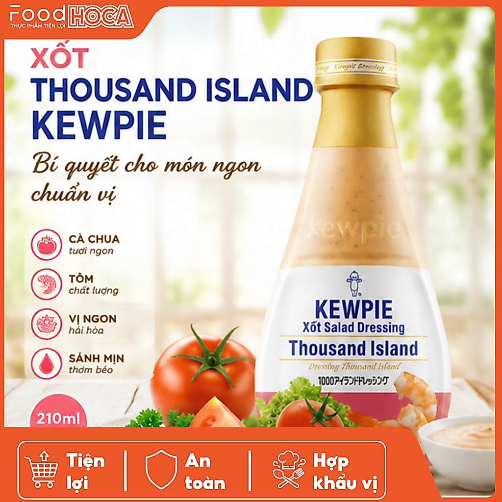 [GIAO HÀNG TOÀN QUỐC] Xốt Thousand Island Kewpie 210ML - Dùng Trộn Salad, Chấm Gà Rán, Khoai Tây Chi