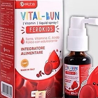 Sắt xịt Vital -Bun dẻo kids bổ sung sắt cho trẻ sơ  sinh và trẻ nhỏ . giảm tỉ lệ thiếu máu ở trẻ, tr