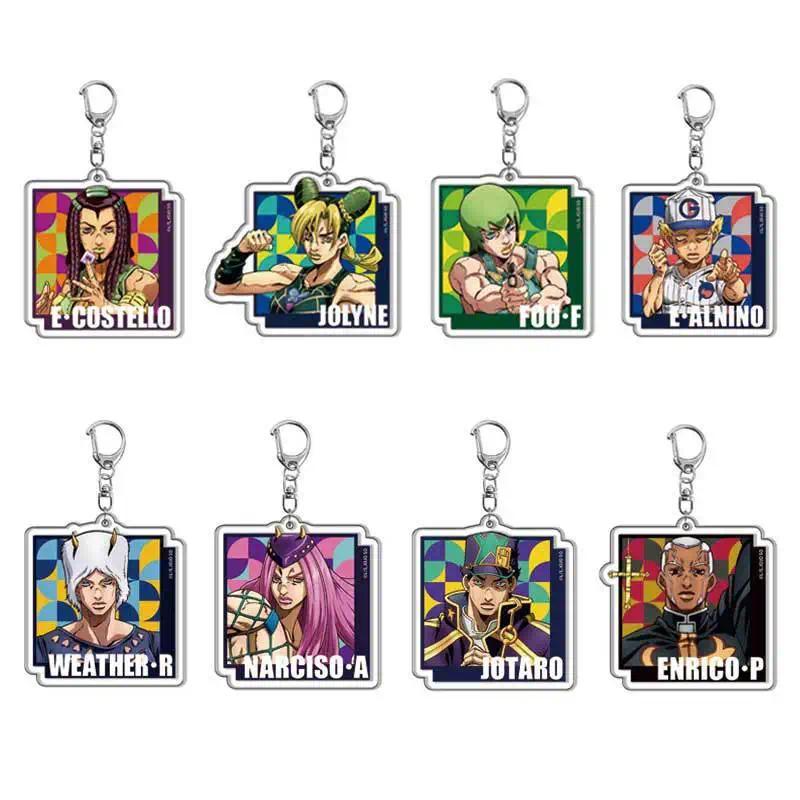 JoJo's Bizarre Adventure Mica Móc khóa Cool Bag Charms Mặt treo Key Chain Friend  móc khoá mica