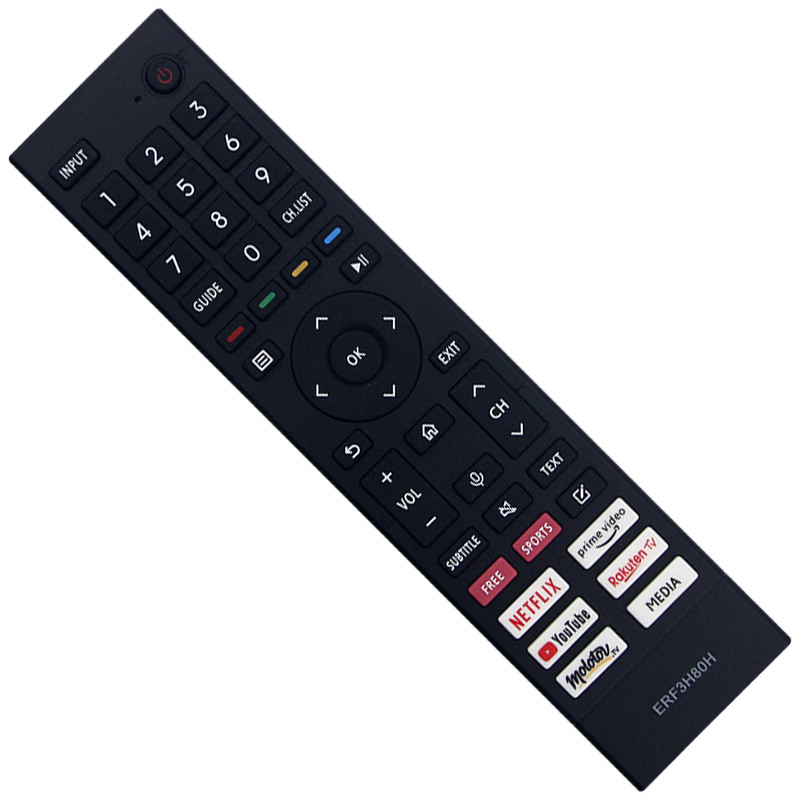 ERF3H80H Tương thích với Hisense TV 43A7GQ 50A7GQ 55A7GQ 65A7GQ Không có điều khiển từ xa bằng giọng