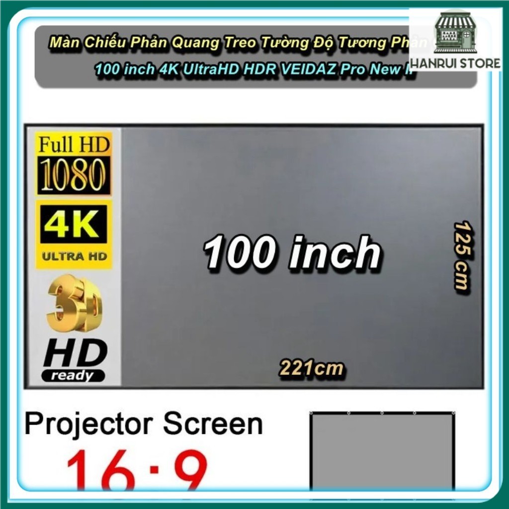 Màn Chiếu Di Động Xếp gọn Elite Screens 100inch (Tặng kèm móc cố định) 🎥 🔰Hanrui Store🔰