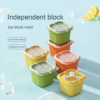 Hottome🥕 Hộp đựng đá dễ dàng tháo khuôn hình vuông đơn Khuôn làm đá viên dạng lưới