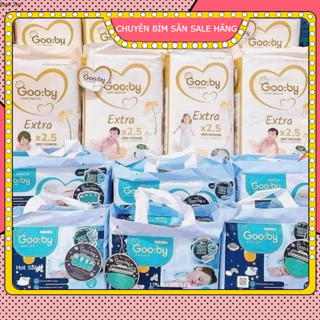 (Sàn trợ giá 30%) Bỉm ngày ,đêm Gooby Extra Quần/Dán siêu mỏng mềm, thấm hút tốt size dán NB/S/M quần M/L/XL/XXL/XXXL