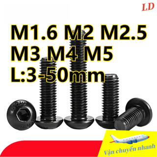 Ốc Vít Đen 12.9 Bulong Lục Giác Đầu Dù đầu dù  Bulong lục giác Mo (đầu tròn) M1.6 / M2 / M2.5 / M3 / M4 / M5 * L3-50mm (ZHX-LD-VN-1-S)